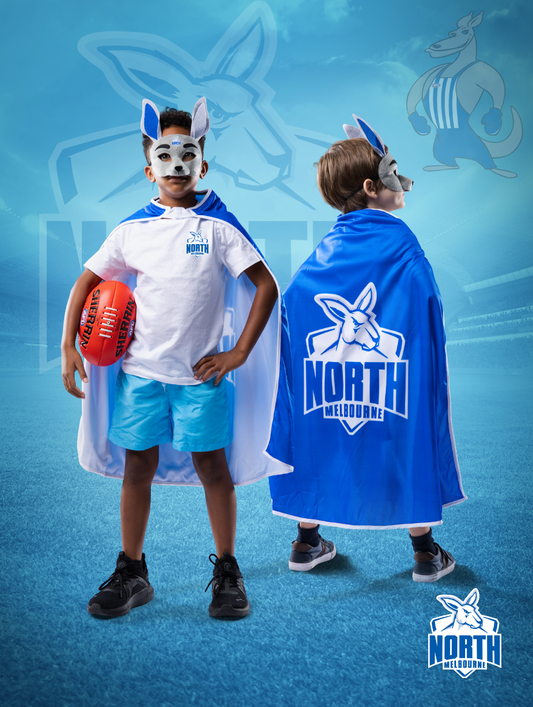 North Melbourne Kangaroos Hero Pack - Official AFL Mask & Cape Set