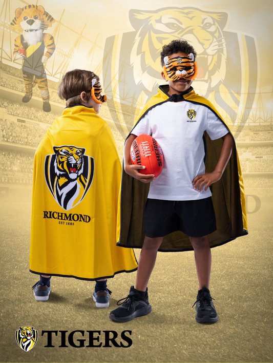 Richmond Tigers Hero Pack - Official AFL Mask & Cape Set