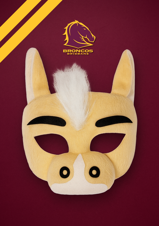 Brisbane Broncos Kids NRL Mascot Mask