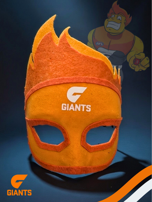 GWS Giants Hero Pack - Official AFL Mask & Cape Set