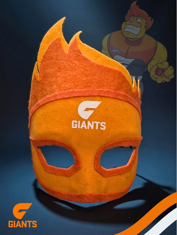 GWS Giants Hero Pack - Official AFL Mask & Cape Set