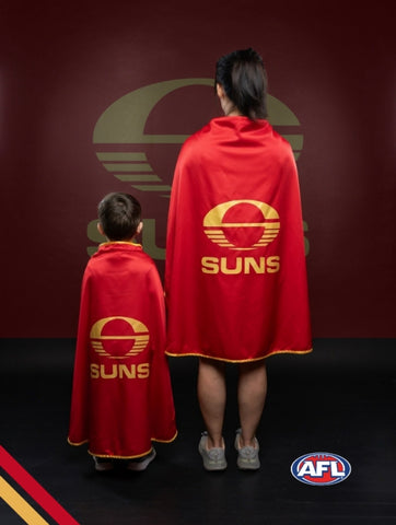GOLD COAST SUNS Official Adult/Teen AFL Hero Cape