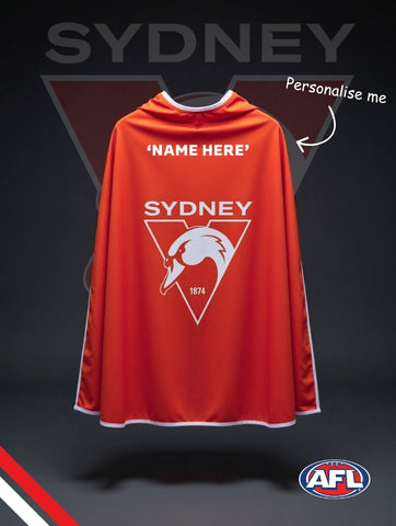 SYDNEY SWANS Official Adult/Teen AFL Hero Cape