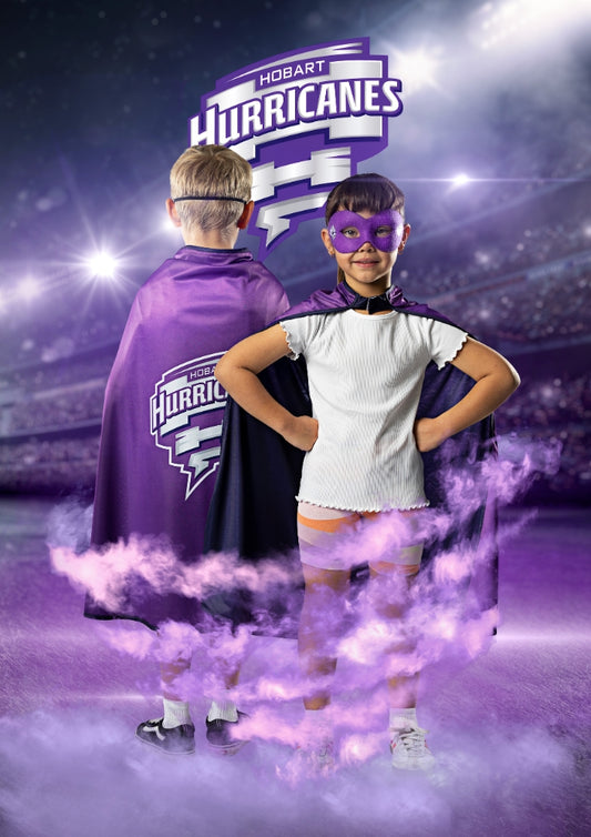 Hobart Hurricanes BBL Hero Supporter Pack - Official Mask & Cape Set