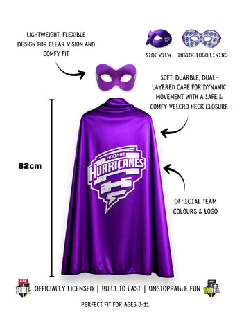 Hobart Hurricanes BBL Hero Supporter Pack - Official Mask & Cape Set