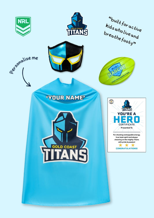 Gold Coast Titans - Action Hero Gift Pack | Official NRL Merch for Kids