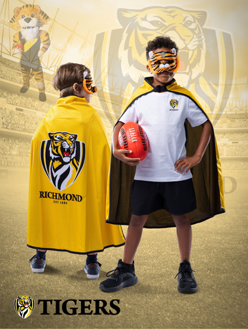 Richmond Tigers Hero Pack - Official AFL Mask & Cape Set