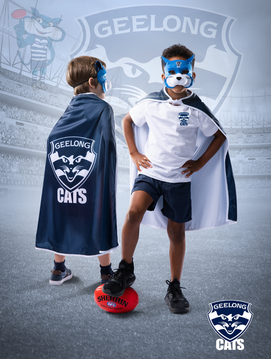 Geelong Cats Hero Pack - Official AFL Mask & Cape Set