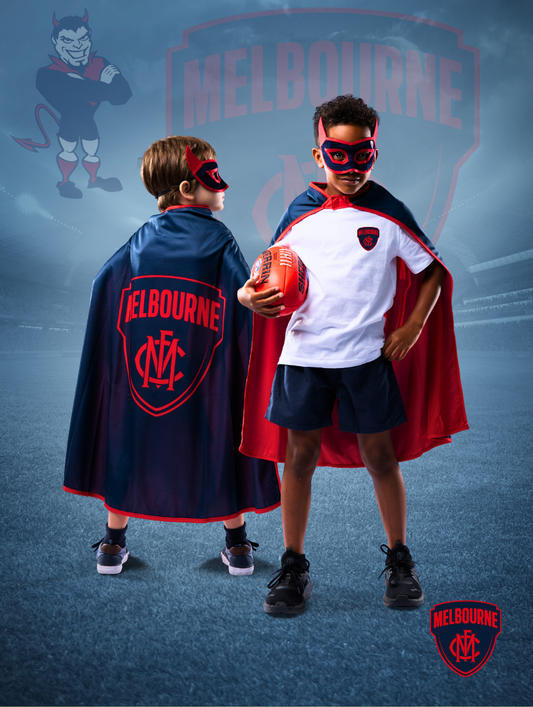 Melbourne Demons Hero Pack - Official AFL Mask & Cape Set