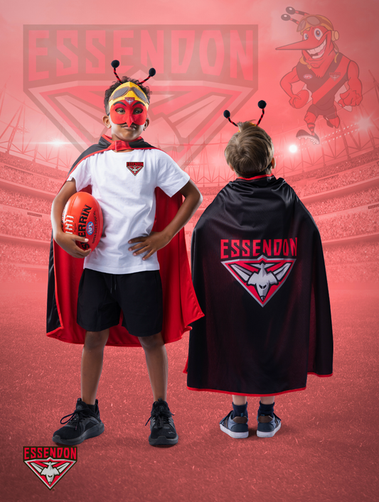 Essendon Bombers Hero Pack - Official AFL Mask & Cape Set