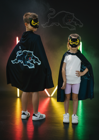 Penrith Panthers Kids NRL Hero Pack – Cape & Mask Set