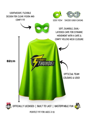 Sydney Thunder BBL Hero Supporter Pack - Official Mask & Cape Set