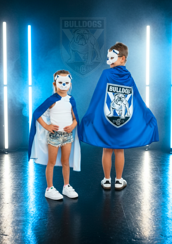 Canterbury Bulldogs Kids NRL Hero Pack – Cape & Mask Set