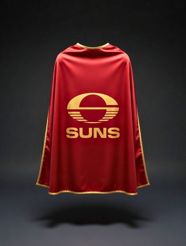 Gold Coast SUNS Hero Pack - Official AFL Mask & Cape Set