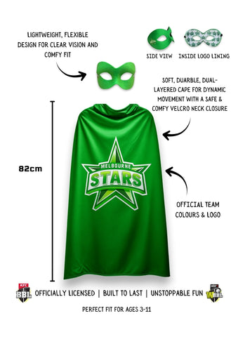 Melbourne Stars BBL Hero Supporter Pack - Official Mask & Cape Set