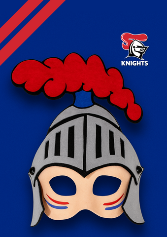 Newcastle Knights Kids NRL Mascot Mask