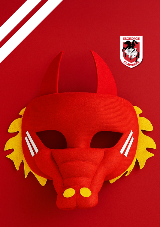 St George Illawarra Dragons Kids NRL Mascot Mask