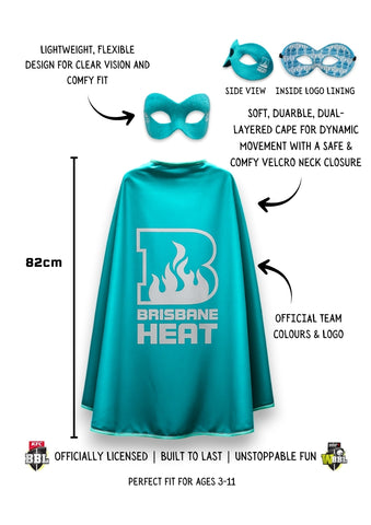 Brisbane Heat BBL Hero Supporter Pack - Official Mask & Cape Set