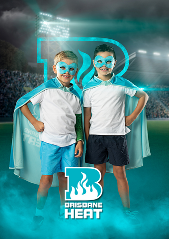 Brisbane Heat BBL Hero Supporter Pack - Official Mask & Cape Set