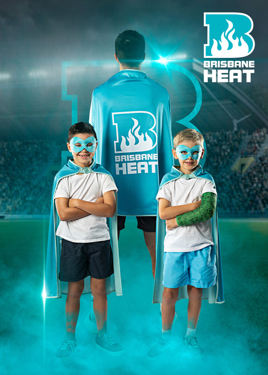 Brisbane Heat Official BBL Merch - Adult Hero Supporter Cape