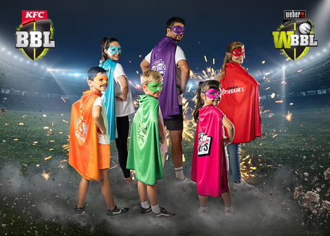 Hobart Hurricanes BBL Hero Supporter Pack - Official Mask & Cape Set