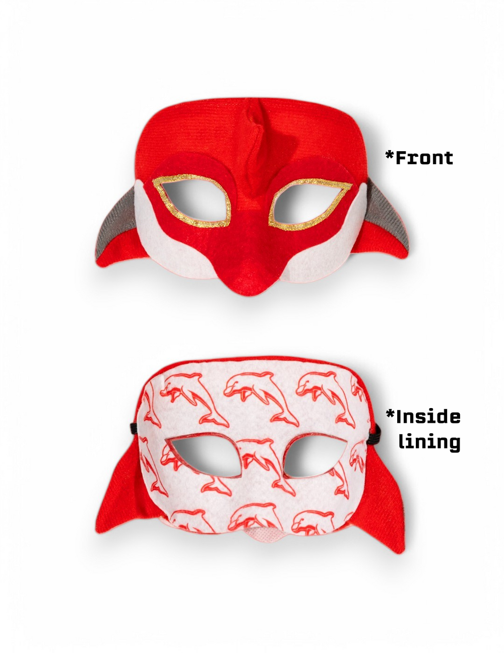 Dolphins NRL Mini Mascot Kids Mask Outside Inside 