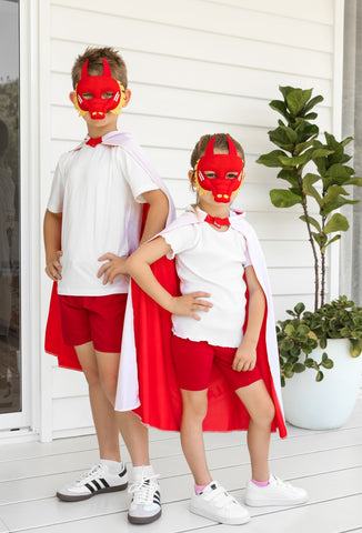 St George Illawarra Dragons Kids NRL Hero Pack – Cape & Mask Set