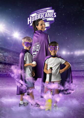 Hobart Hurricanes BBL Hero Supporter Pack - Official Mask & Cape Set