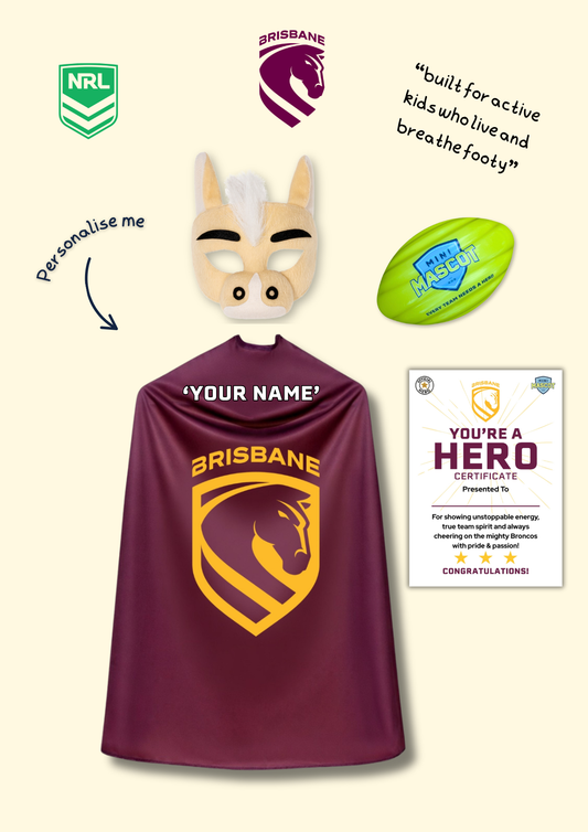 Brisbane Broncos - Action Hero Gift Pack | Official NRL Merch for Kids