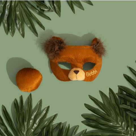 bear mask and tail book week role play animal party personalise