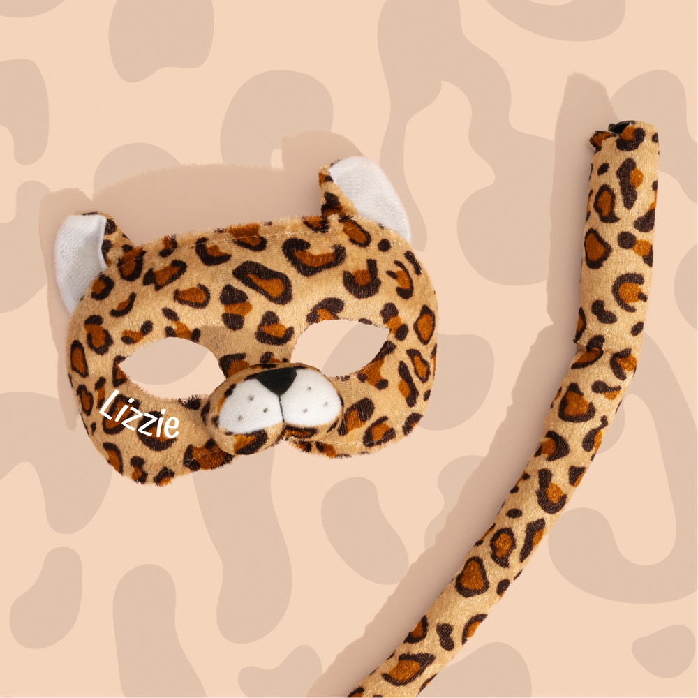 Leopard Pattern Mask LEOPARD - Animal mask & tail – Mini Mascot