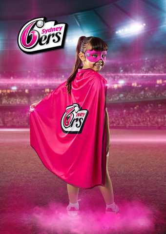 Sydney Sixers BBL Hero Supporter Pack - Official Mask & Cape Set