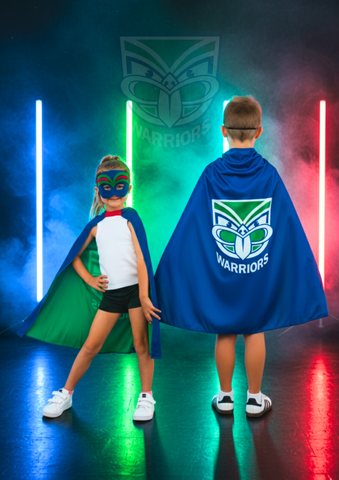 New Zealand Warriors Kids NRL Hero Pack – Cape & Mask Set