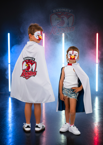 Sydney Roosters Kids NRL Hero Pack – Cape & Mask Set
