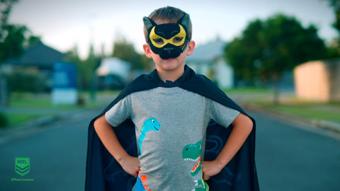 Penrith Panthers Kids NRL Hero Pack – Cape & Mask Set