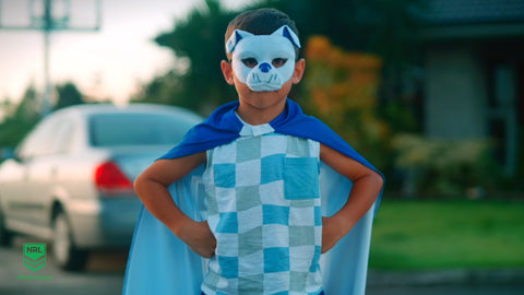 Canterbury Bulldogs Kids NRL Hero Pack – Cape & Mask Set