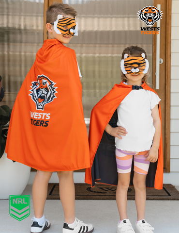 Wests Tigers Kids NRL Hero Pack – Cape & Mask Set