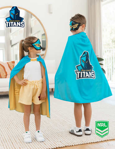 Gold Coast Titans Kids NRL Hero Pack – Cape & Mask Set
