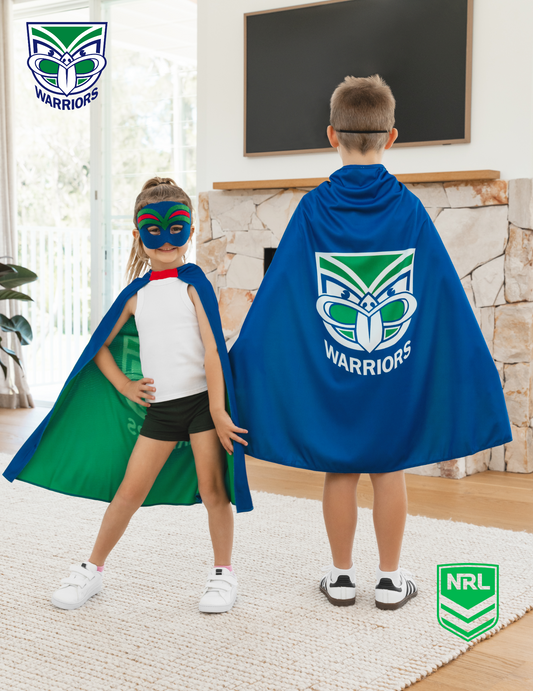 New Zealand Warriors Kids NRL Hero Pack – Cape & Mask Set