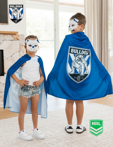 Canterbury Bulldogs Kids NRL Hero Pack – Cape & Mask Set