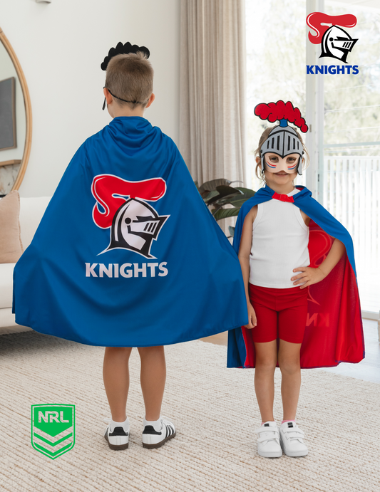 Newcastle Knights Kids NRL Hero Pack – Cape & Mask Set