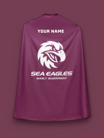 Manly Sea Eagles Kids NRL Hero Pack – Cape & Mask Set