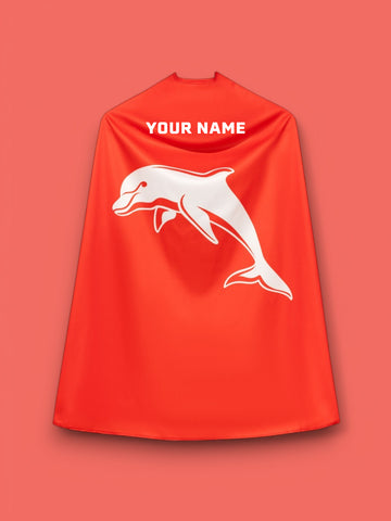 Dolphins Kids NRL Hero Pack – Cape & Mask Set