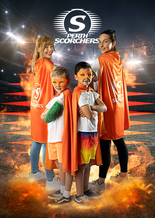 Perth Scorchers Official BBL Merch - Adult Hero Supporter Cape