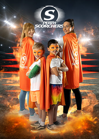 Perth Scorchers Official BBL Merch - Adult Hero Supporter Cape