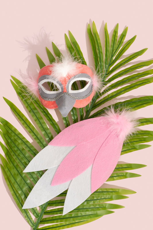 PINK GALAH - Animal mask & tail
