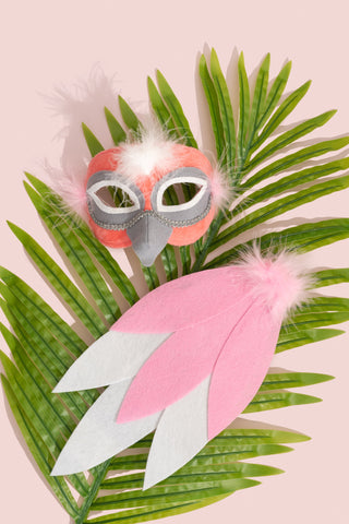 PINK GALAH - Animal mask & tail