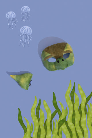 TURTLE - Animal mask & tail