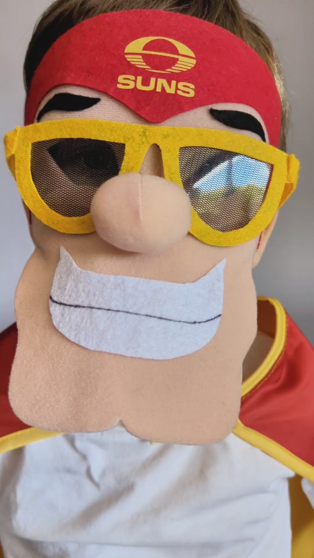 Gold Coast SUNS Hero Pack - Official AFL Mask & Cape Set